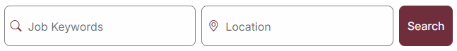 User typing "Accounting" into an input field labeled Job Keywords and "Austin" into an input field labeled Location